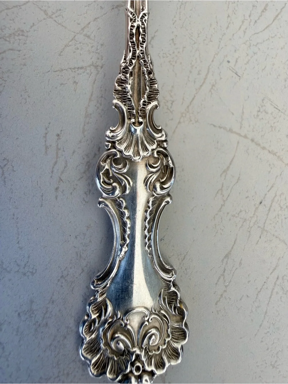 Whiting Sterling silver serving fork 1895